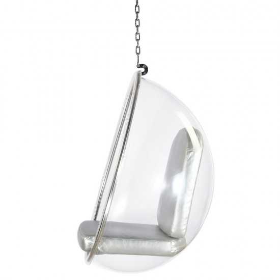 Fine Mod Imports Balloon Hanging Chair, Silver