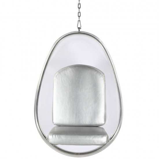 Fine Mod Imports Balloon Hanging Chair, Silver