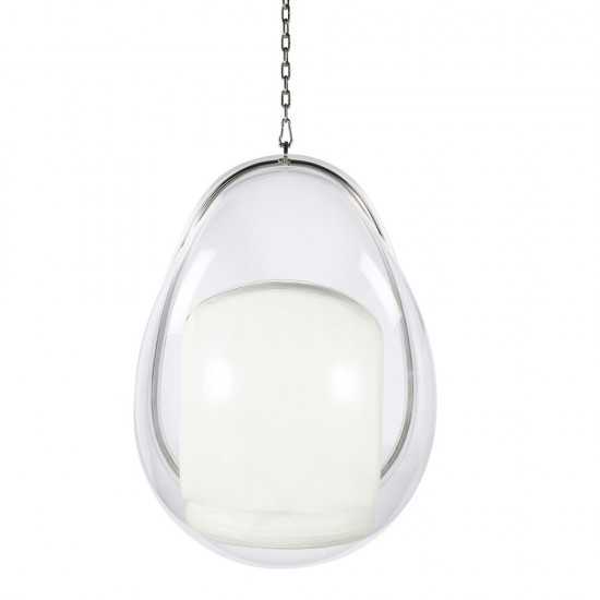 Fine Mod Imports Balloon Hanging Chair, White