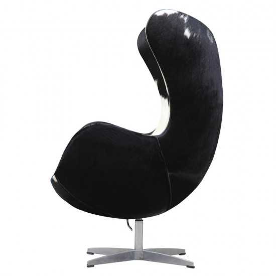 Fine Mod Imports Inner Chair Pony Hide, Black and White