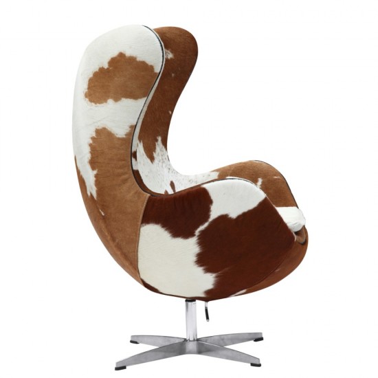 Fine Mod Imports Inner Chair Pony Hide, Brown and White