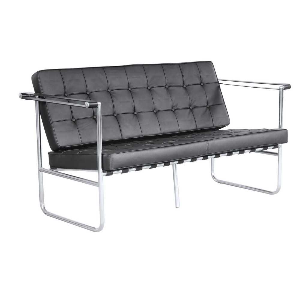 Fine Mod Imports Celona Loveseat, Black