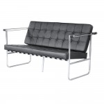 Fine Mod Imports Celona Loveseat, Black