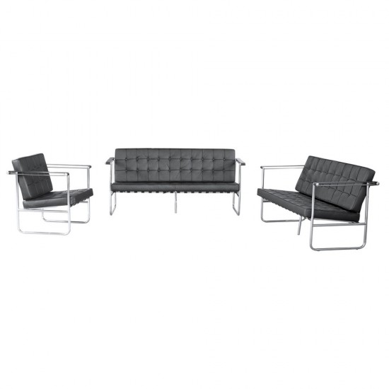 Fine Mod Imports Celona Loveseat, Black