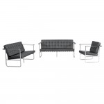 Fine Mod Imports Celona Loveseat, Black