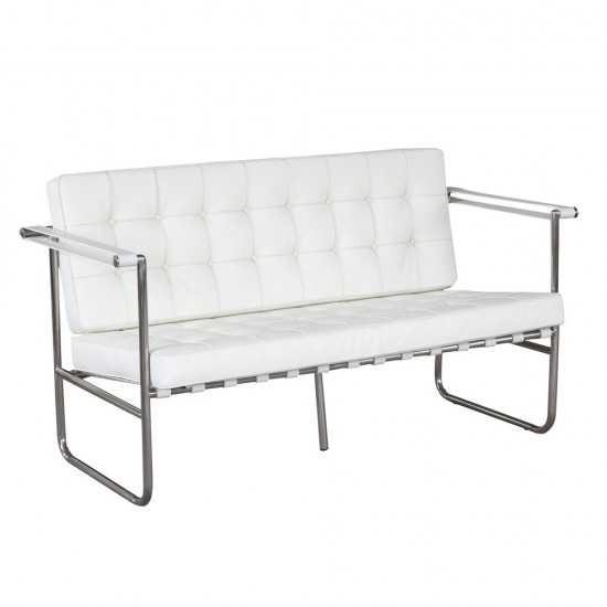 Fine Mod Imports Celona Loveseat, White