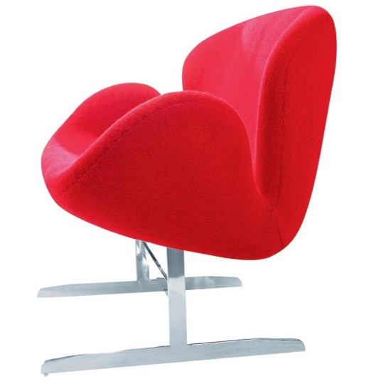 Fine Mod Imports Swan Sofa Fabric, Red