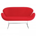 Fine Mod Imports Swan Sofa Fabric, Red