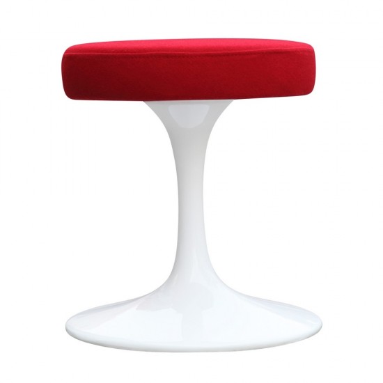 Fine Mod Imports Flower Stool Chair 16", Red