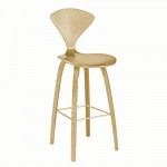 Fine Mod Imports Wooden Bar Chair 30", Natural