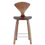 Fine Mod Imports Wooden Counter Chair 25", Walnut