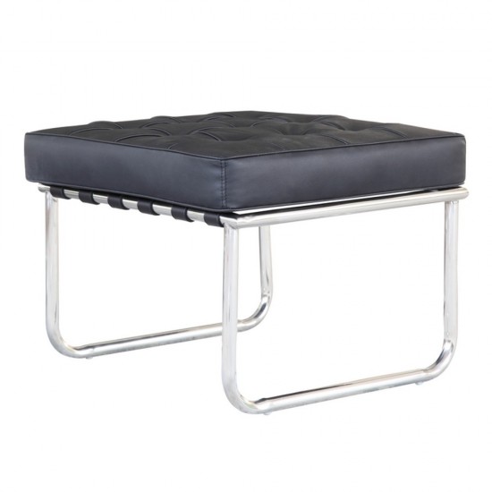 Fine Mod Imports Celona Ottoman, Black