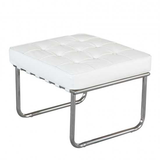 Fine Mod Imports Celona Ottoman, White