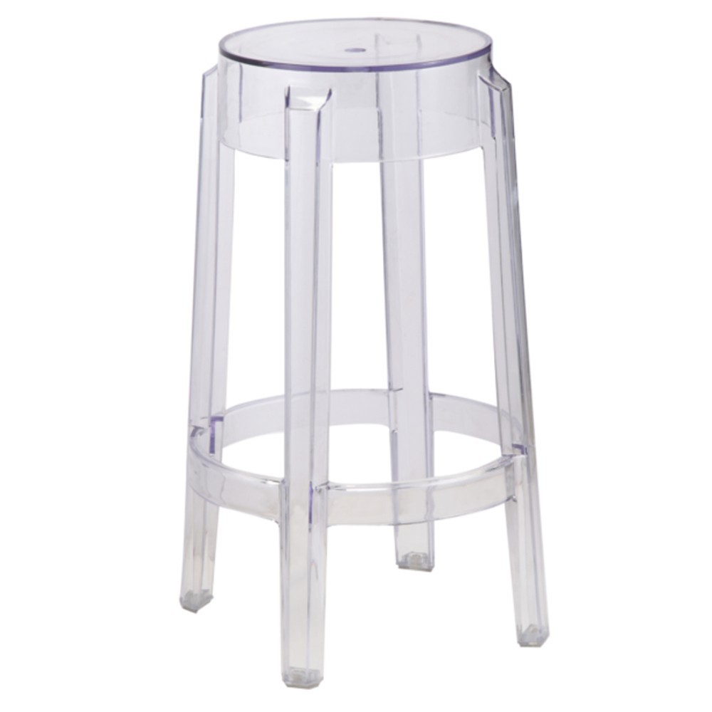 Fine Mod Imports Clear Counter Stool, Clear Fine Mod Imports Clear Counter Stool, Clear