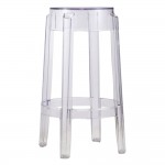 Fine Mod Imports Clear Counter Stool, Clear
