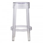Fine Mod Imports Clear Counter Stool, Clear