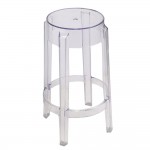 Fine Mod Imports Clear Counter Stool, Clear