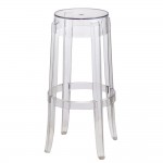 Fine Mod Imports Clear Bar Stool, Clear