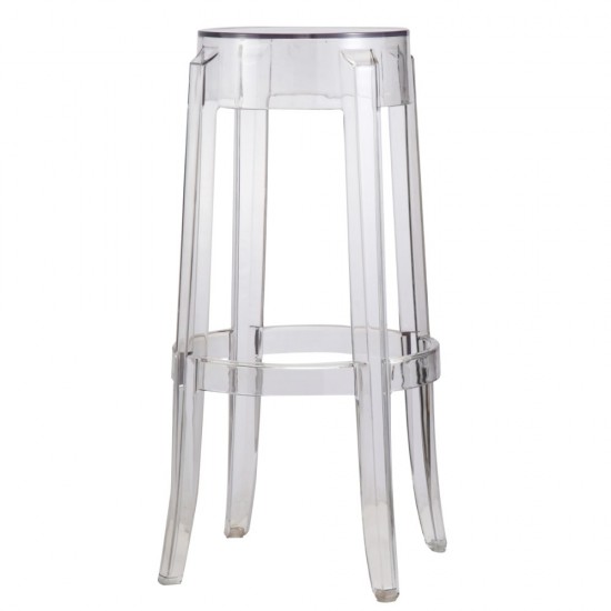 Fine Mod Imports Clear Bar Stool, Clear