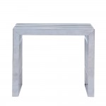 Fine Mod Imports Zeta Stainless Steel Bench Short, Silver