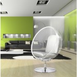 Fine Mod Imports Ball Acrylic Chair, Silver