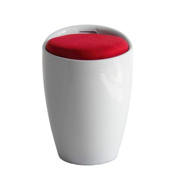 Fine Mod Imports Schnapps Stool, White