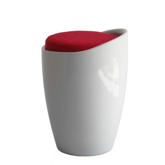 Fine Mod Imports Schnapps Stool, White