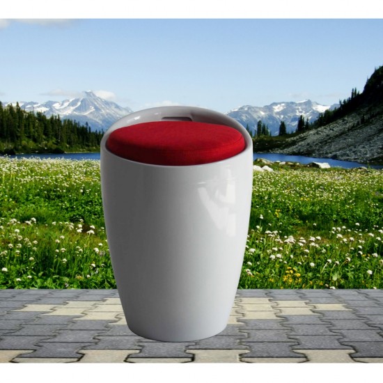 Fine Mod Imports Schnapps Stool, White