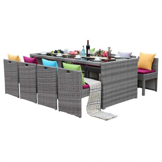 Fine Mod Imports Quantra Dining Outdoor Set