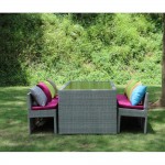 Fine Mod Imports Quantra Dining Outdoor Set