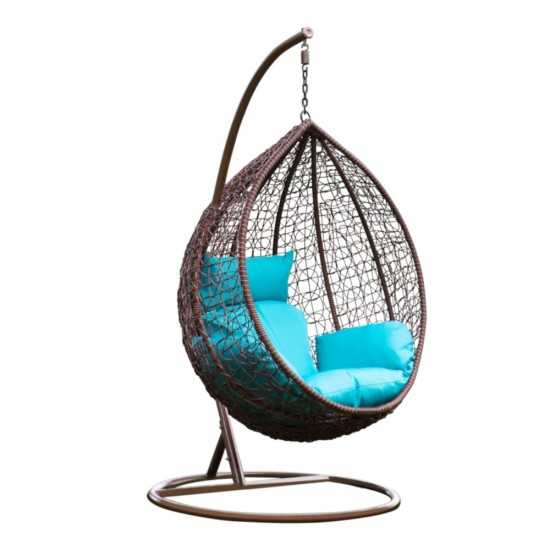 Fine Mod Imports Grand Outdoor Hanging Swing Chair with Stand