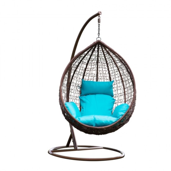 Fine Mod Imports Grand Outdoor Hanging Swing Chair with Stand