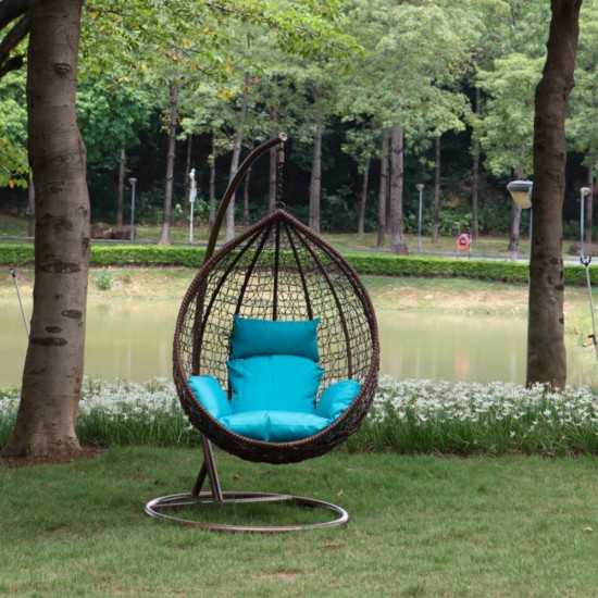 Fine Mod Imports Grand Outdoor Hanging Swing Chair with Stand