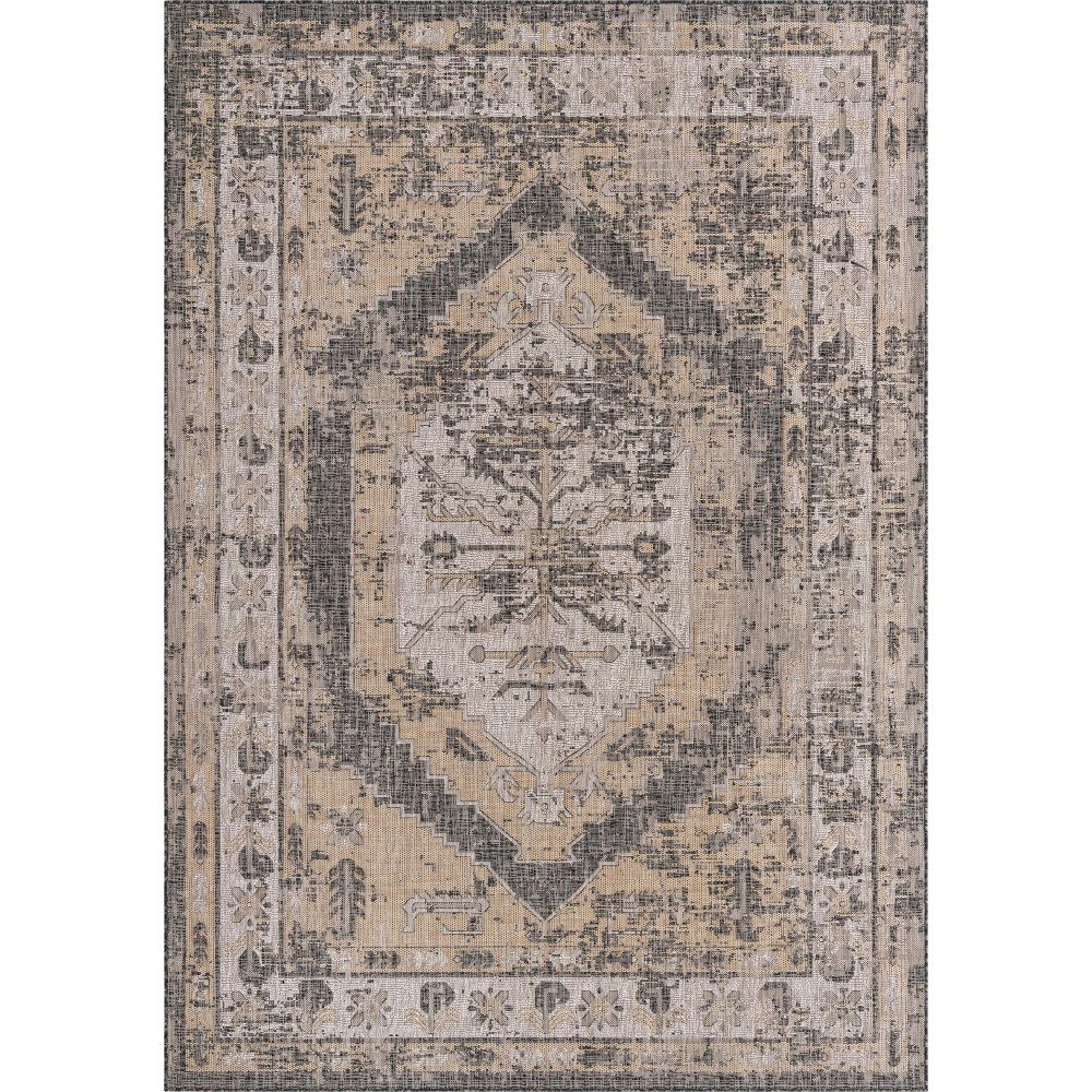 Rug Unique Loom Outdoor Traditional Charcoal Rectangular 7' 10 x 11' 0 Rug Unique Loom Outdoor Traditional Charcoal Rectangular 7' 10 x 11' 0