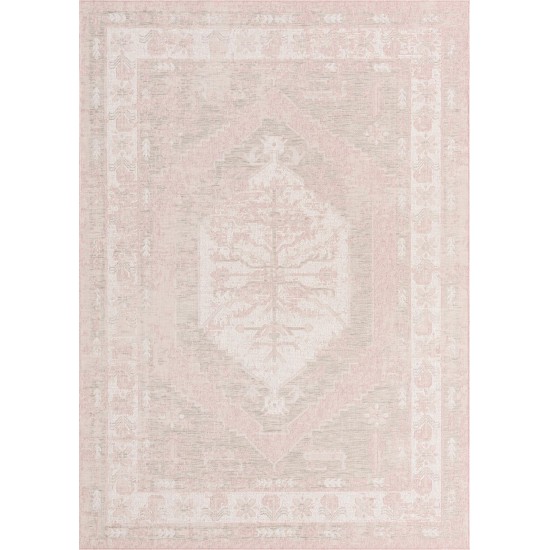 Rug Unique Loom Outdoor Traditional Pink Rectangular 7' 10 x 11' 0