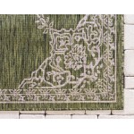 Rug Unique Loom Outdoor Traditional Green Rectangular 7' 0 x 10' 0