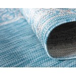 Rug Unique Loom Outdoor Traditional Aqua Blue Rectangular 7' 0 x 10' 0