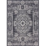 Rug Unique Loom Outdoor Traditional Dark Gray Rectangular 7' 0 x 10' 0
