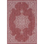 Rug Unique Loom Outdoor Traditional Rust Red Rectangular 6' 0 x 9' 0
