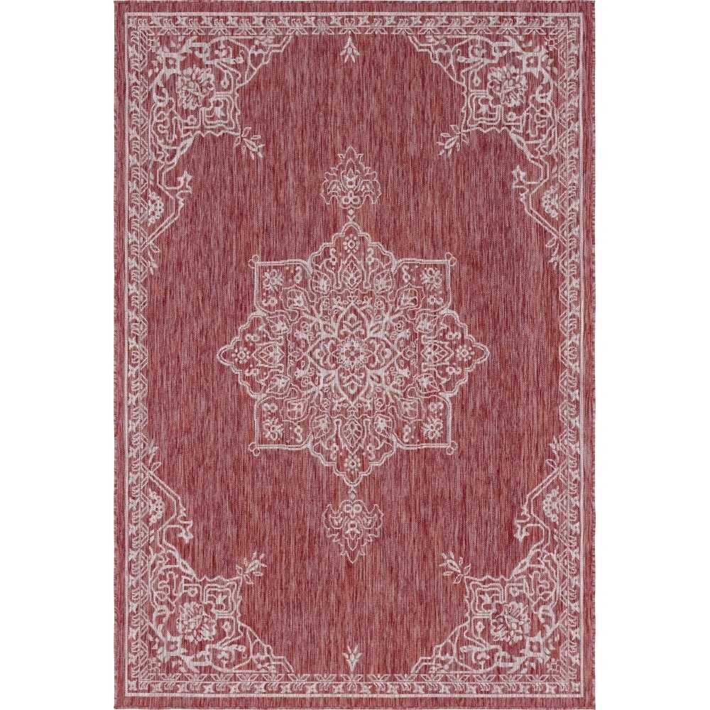 Rug Unique Loom Outdoor Traditional Rust Red Rectangular 6' 0 x 9' 0 Rug Unique Loom Outdoor Traditional Rust Red Rectangular 6' 0 x 9' 0