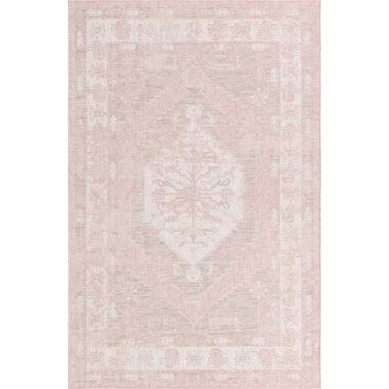 Rug Unique Loom Outdoor Traditional Pink Rectangular 5' 3 x 7' 10