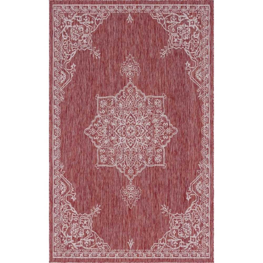 Rug Unique Loom Outdoor Traditional Rust Red Rectangular 5' 0 x 8' 0 Rug Unique Loom Outdoor Traditional Rust Red Rectangular 5' 0 x 8' 0