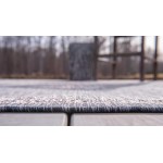 Rug Unique Loom Outdoor Traditional Charcoal Gray Rectangular 5' 0 x 8' 0