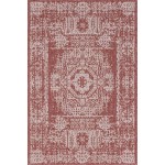 Rug Unique Loom Outdoor Traditional Rust Red Rectangular 4' 0 x 6' 0