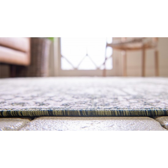 Rug Unique Loom Outdoor Traditional Green Rectangular 4' 0 x 6' 0