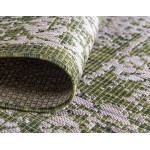 Rug Unique Loom Outdoor Traditional Green Rectangular 4' 0 x 6' 0