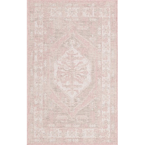 Rug Unique Loom Outdoor Traditional Pink Rectangular 3' 3 x 5' 3