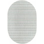 Rug Unique Loom Outdoor Striped Teal Oval 5' 3 x 7' 10