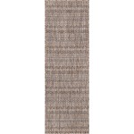 Rug Unique Loom Outdoor Striped Brown Runner 2' 0 x 6' 0