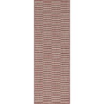 Rug Unique Loom Outdoor Striped Red Runner 2' 0 x 6' 0